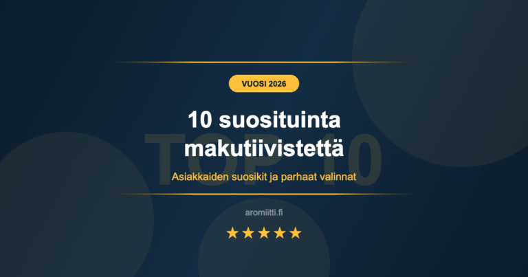 10 suosituinta makutiivistettä vuonna 2026 - Aromiitti.fi